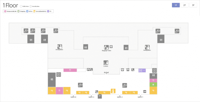 1樓(入境大廳) 1樓(入境大廳)