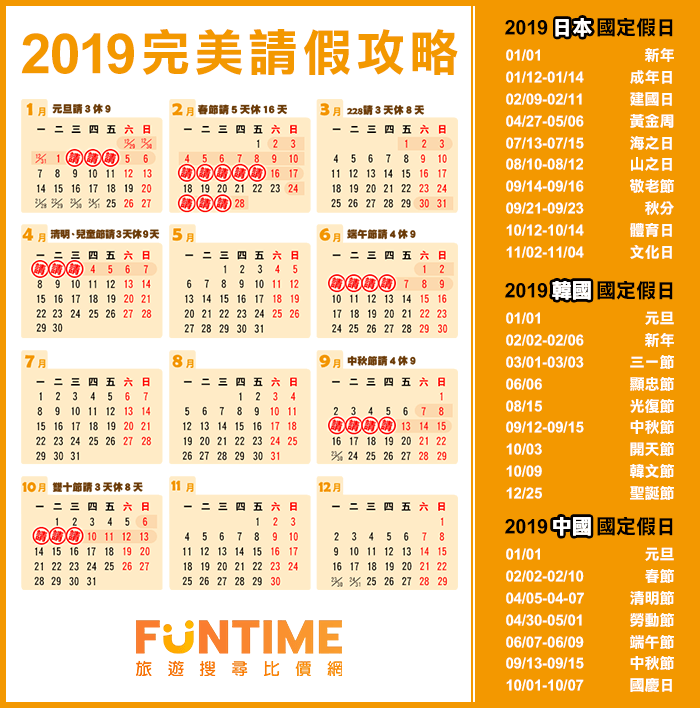 2019請假攻略
